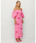 The Wolf Gang Amar Midi Dress - 10 / Pink - Dresses