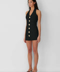 The Wolf Gang Iridis Vest Dress Black Size 8 - 8 / Black - Dresses