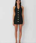 The Wolf Gang Iridis Vest Dress Black Size 8 - 8 / Black - Dresses