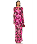 The Wolf Gang Lottie Maxi Dress Chocolate Floral Size S/AU 8 - 8 / Multi - Dresses