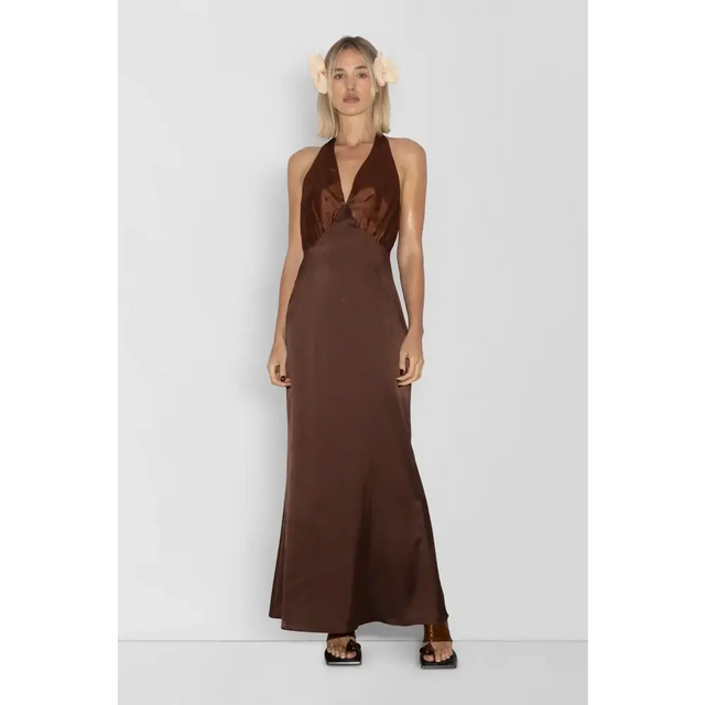 The Wolf Gang Oahu Slip Dress Chocolate Brown Size XS & S - Dresses
