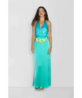 The Wolf Gang Oahu Slip Maxi Dress Aquamarine Size S & M - Dresses