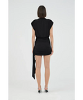 Third Form Aura Draped Mini Dress Black - Dresses