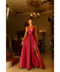 Tina Holly BB209 in Royal Blue and Berry Red - Dresses