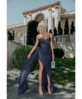 Tina Holly Lyla Gown In Navy - 6 / Blue - Dresses