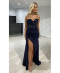 Tina Holly Lyla Gown In Navy - 6 / Blue - Dresses