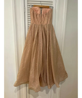 Tina Holly TK312 Rose Gold Sequin A-Line Midi Length Formal Dress - 8 / Rose Gold - Dresses
