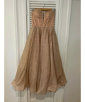 Tina Holly TK312 Rose Gold Sequin A-Line Midi Length Formal Dress - 8 / Rose Gold - Dresses