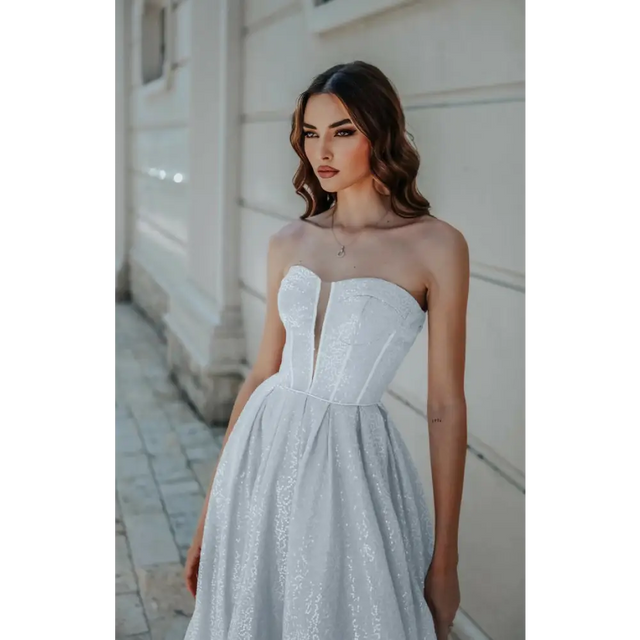 Tina Holly TK313 in Silver - 14 / Silver - Dresses