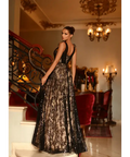 Tina Holly TK314L in Black and Nude Sequin Feather Ball Gown - 10 / Multi - Dresses