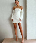 Tojha Mini Dress In Ivory - 6 / White - Dresses