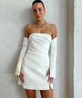 Tojha Mini Dress In Ivory - 6 / White - Dresses