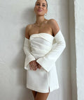 Tojha Mini Dress In Ivory - 6 / White - Dresses