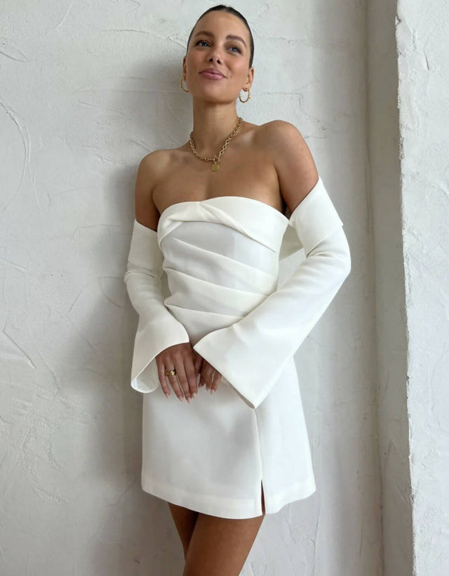 Tojha Mini Dress In Ivory - 6 / White - Dresses