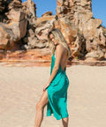 Turquoise Lane the Label Slinky Slip Midi Dress - 6 / Blue - Dresses