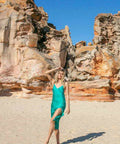 Turquoise Lane the Label Slinky Slip Midi Dress - 6 / Blue - Dresses