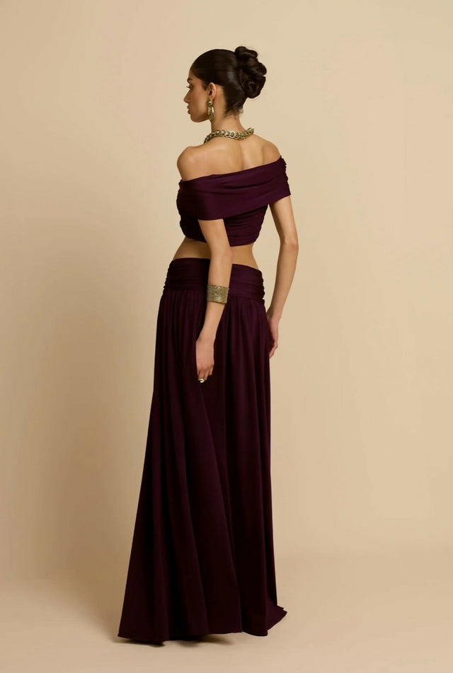 ARCINA ORI Alessia Top and Skirt Set in Plum
