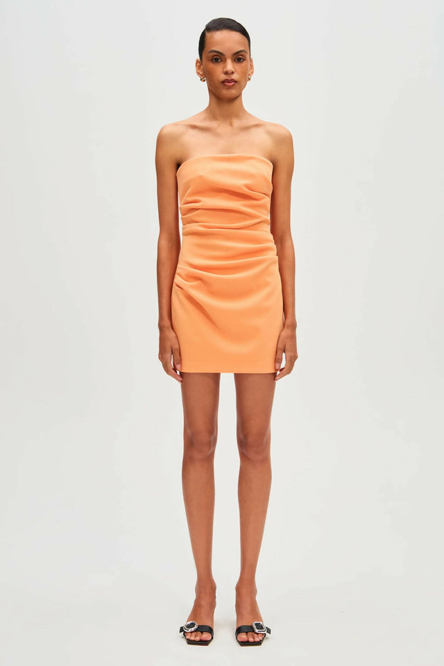 Misha Alston Crepe Mini Dress Tangerine