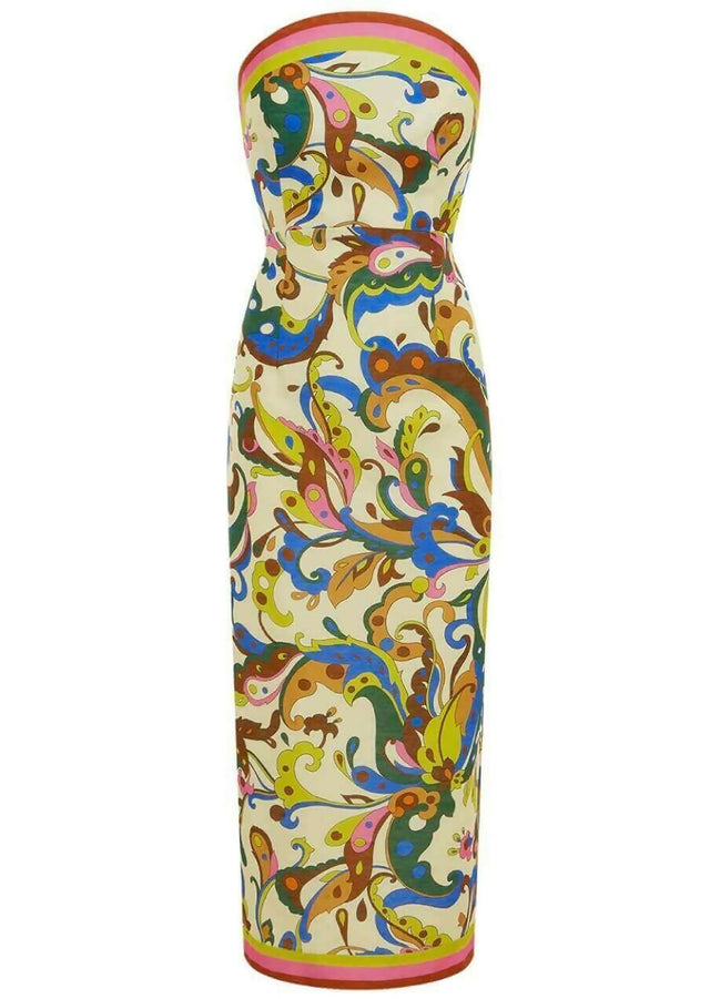 Alemais Ozma Bodice Dress Exclusive Print Cream