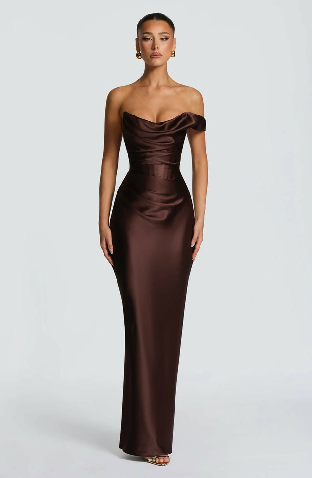 Babyboo Thalassa Maxi Dress - Plum Brown