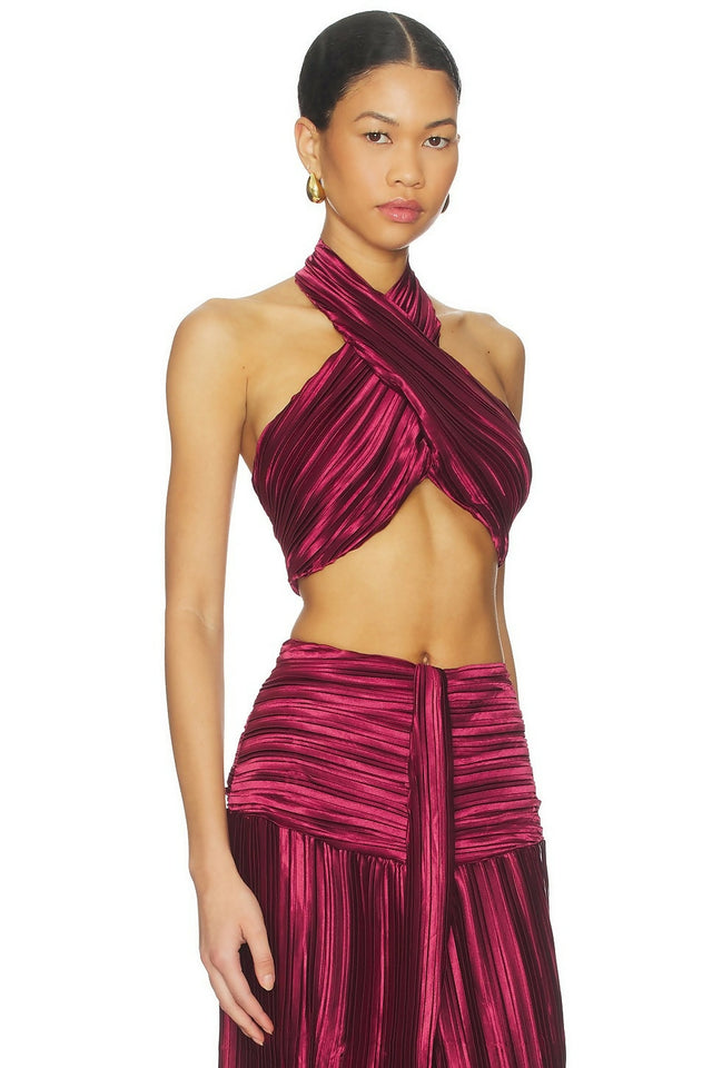 Sonya Moda Gia Plisse Set - Wine