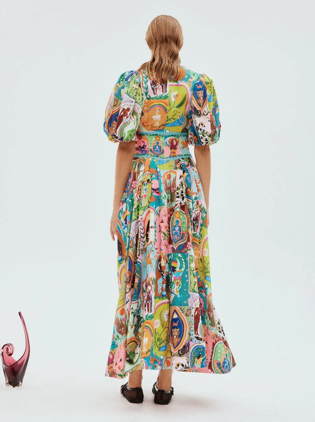 Alemais Evergreen Midi Dress Multi