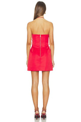Leo Lin Floret Mini Dress Scarlet view 3