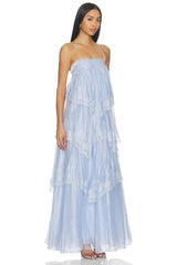 Aje Ophelia Lace Gown in French Blue view 2