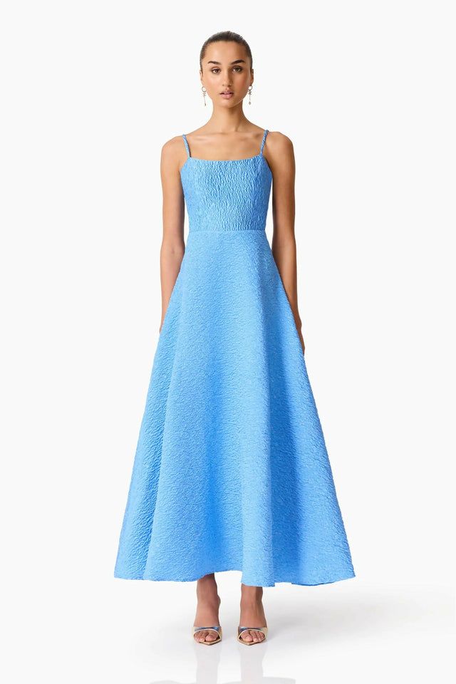 Elliatt Briallen Jacquard Gown Blue Size 10