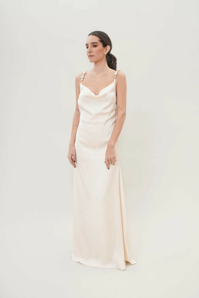 Vanina Kirsten Clochette Gown Ivory - 8 / White - Dresses