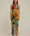 Venroy Mesh Tank Dress - 12 / Multi - Dresses