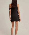 Venroy Side Tie Linen Mini Dress Size L / 12 - 12 / Black - Dresses