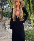 VRG GRL Vibes Are Real Knit Maxi Dress - 10 / Black - Dresses