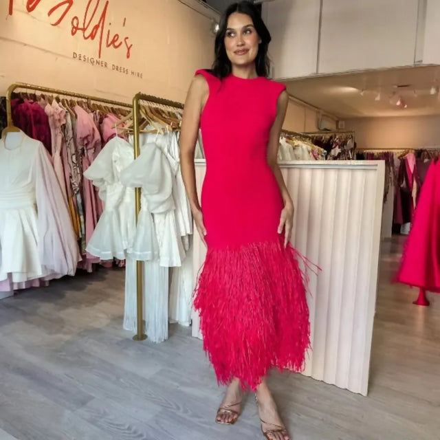 Aje Raffia Rushes Dress