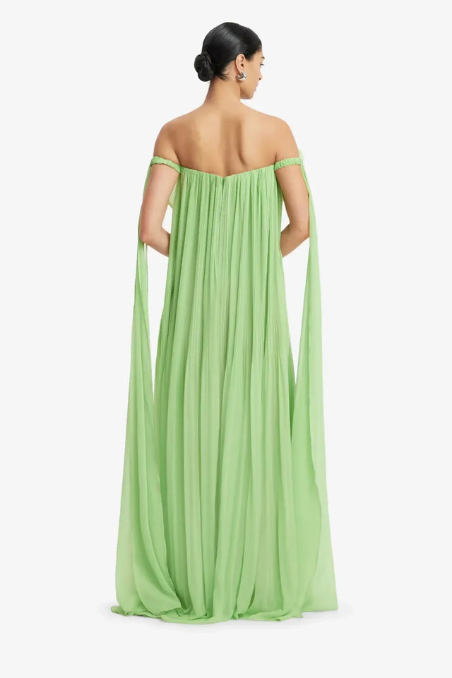 Leo Lin Jaclyn Draped Floor Length Dress