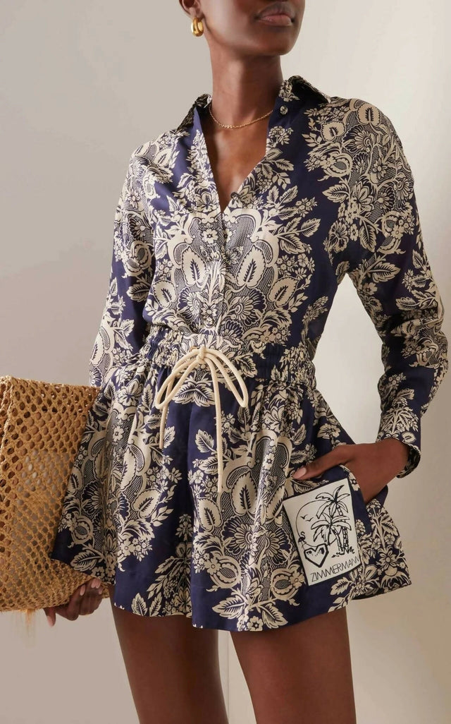 Zimmermann Pattie Relaxed Shirt And Shorts