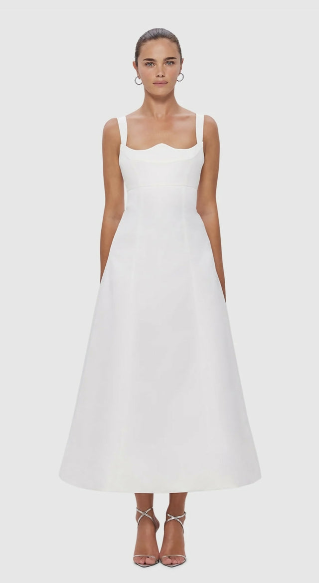 Leo Lin Odette Midi Dress - Snow