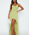 White Fox Boutique End of the Road Maxi Dress in Matcha - 8 / Yellow - Dresses