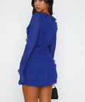 White Fox Boutique Falling to Pieces Dress in Azure - 6 / Blue - Dresses