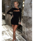 Whitefox ‘Been a Min’ Long Sleeve Mini - XS / Black - Dresses