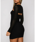 Whitefox ‘Been a Min’ Long Sleeve Mini - XS / Black - Dresses