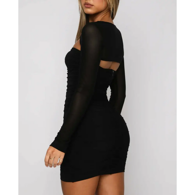 Whitefox ‘Been a Min’ Long Sleeve Mini - XS / Black - Dresses