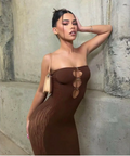 Whitefox ’Your Peace’ Midi - OS / Brown - Dresses