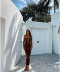 Whitefox ’Your Peace’ Midi - OS / Brown - Dresses