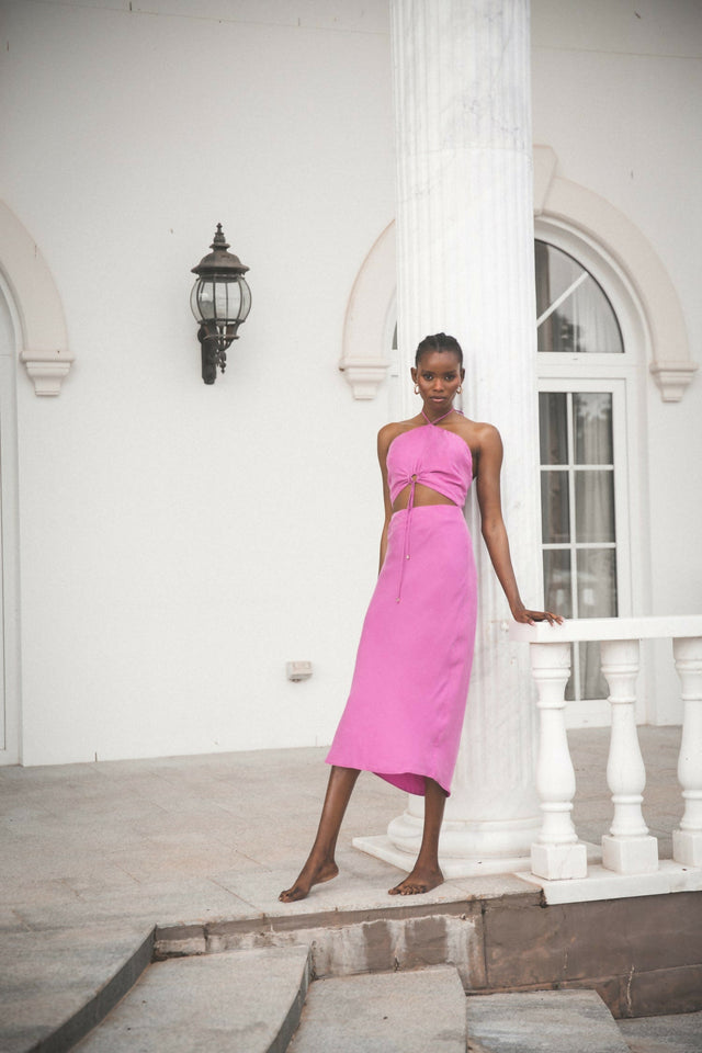 Winona Morado Midi Dress - Sale - 6 / Pink - Dresses