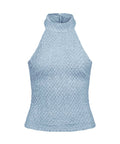 With Harper Lu Baby Blue Textured Halter Set - Outfit Sets