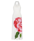 With Harper Lu Cowl Slip Dress - White Rose - Print / 10 - Dresses