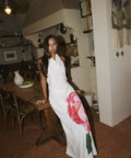 With Harper Lu Cowl Slip Dress White Rose - 6 / Print - Dresses