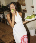 With Harper Lu Cowl Slip Dress White Rose - 6 / Print - Dresses