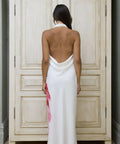 With Harper Lu Cowl Slip Dress White Rose - 6 / Print - Dresses